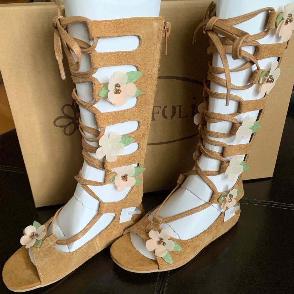 Joyfolie Seraphina gladiator sandal in tan 9t